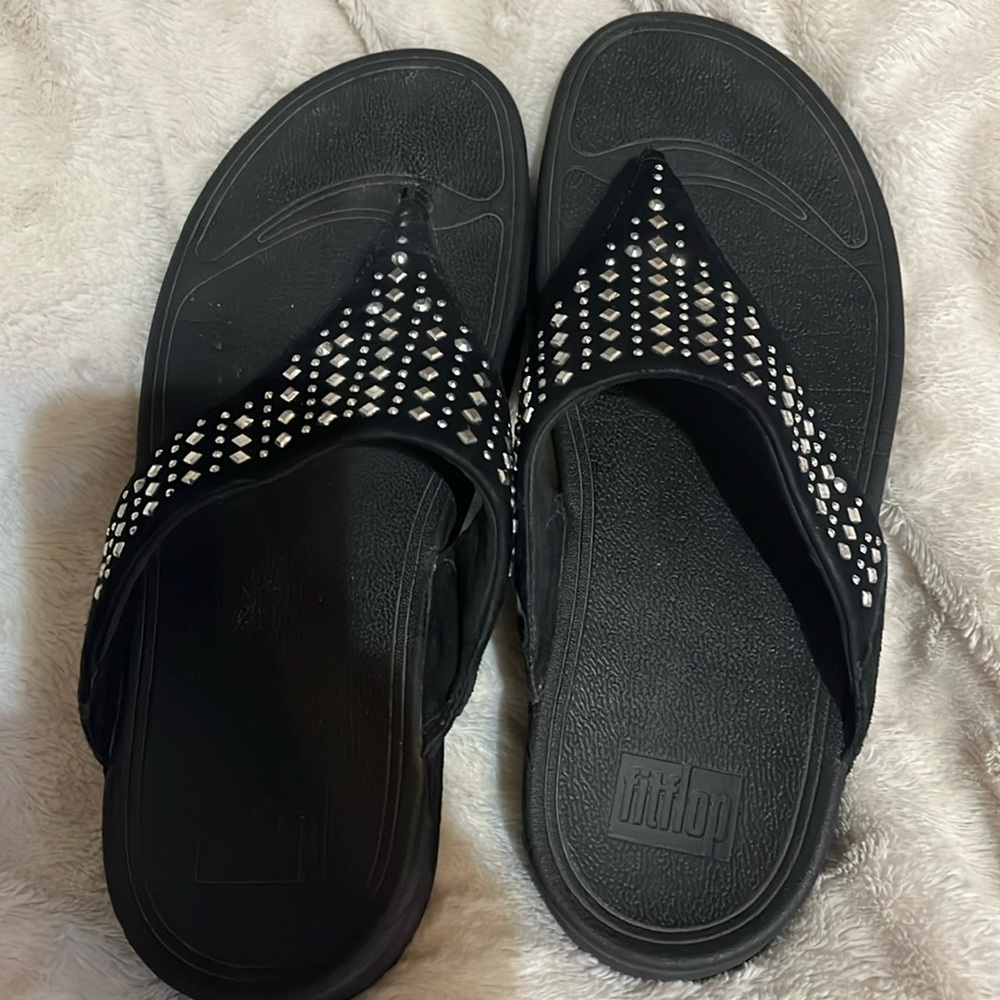 Black “fitflop” with silver studs. Gently worn